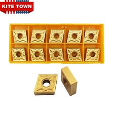 10PCS CNMG431/CNMG120404-MA Carbide Turning Insert Lathe Cutting Blades