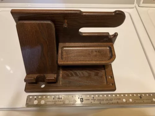 WOOD PHONE DOCKING STATION Organizer Brown TESLYAR