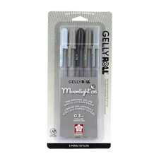 Sakura GELLY ROLL Moonlight 06 Gel Pen GREY Ink Set Lettering Illustration Art