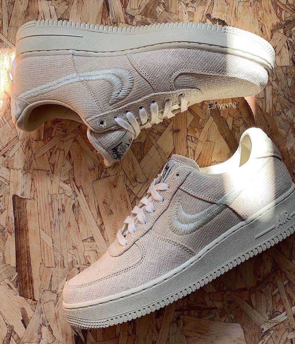 STUSSY NIKE AIR FORCE 1 LOW FOSSIL STONE (CZ9084-200) BRAND NEW US 10