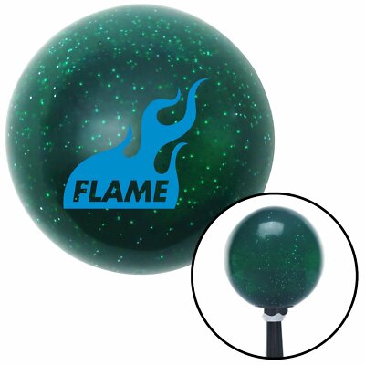 Blue FCK It Icon Green Flame Metal Flake American Shifter 300517 Shift Knob Blue FCK It Icon Green Flame Metal Flake American Shifter 300517 Shift Knob
