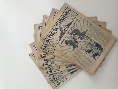 Die kleine italienische illustrierte Woche Jahr XII 7 Ausgaben von Nr. 27 bis Nr. ...