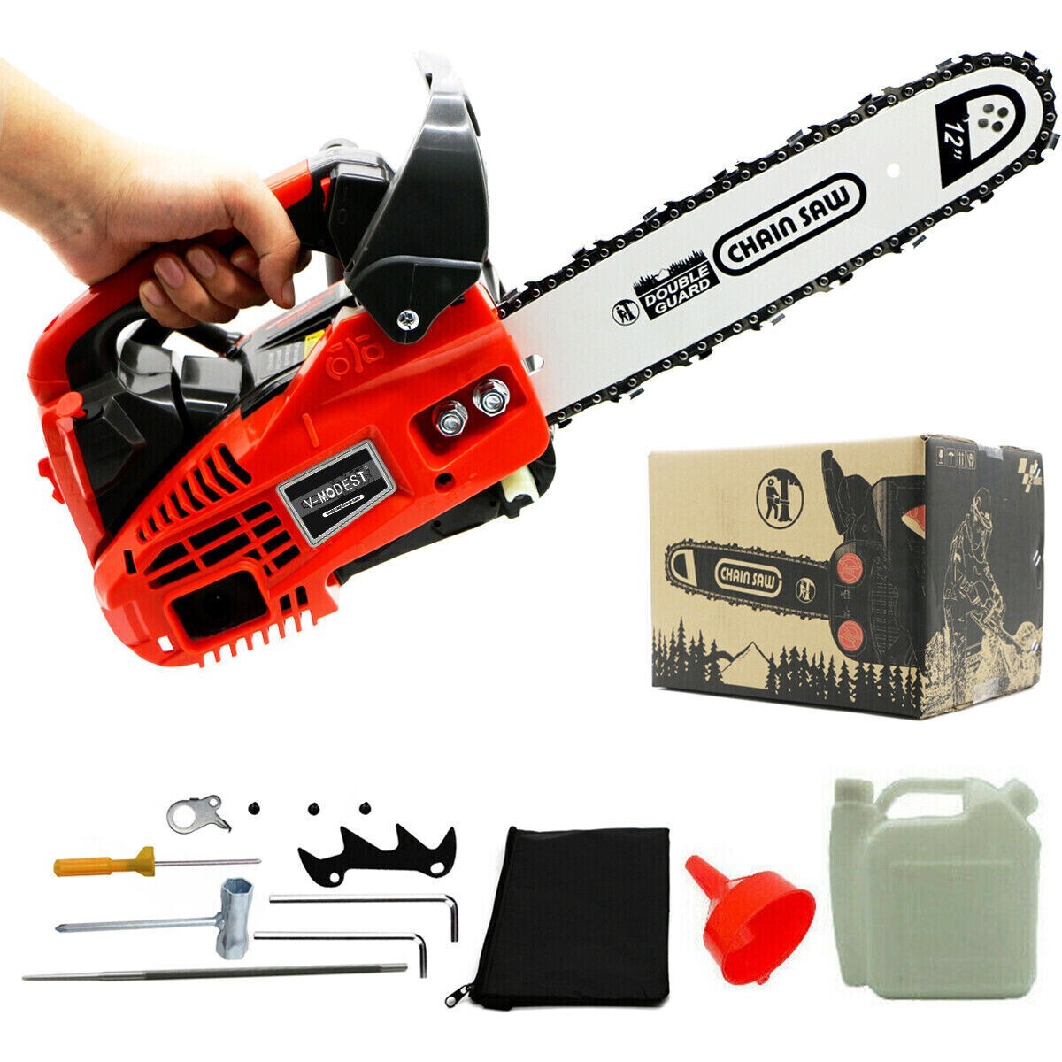 V-MODEST BH-GCS02 Top Gas Handle Chainsaw Bar Chain Engine