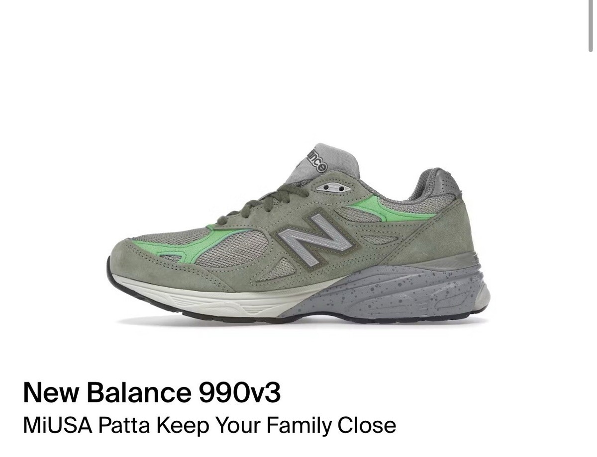 スニーカー New Balance 990v3 Patta Keep Your Family Close Patta and New Balance 