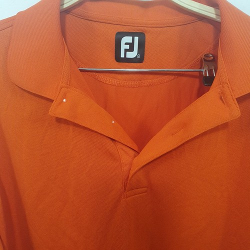 Footjoy Orange Polo Mens Golf Shirt Sz L - Picture 5 of 8