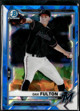 Dax Fulton - 2021 Bowman Sapphire Card BCP-32 Miami Marlins