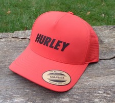 Hurley Red Canyon Clip Closure Hat by Yupoong One Size Fits All NWT