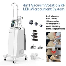 4in1 Rotation RF Vacuum Led Face Lift Body Slimming Machine Cellulite Reduction