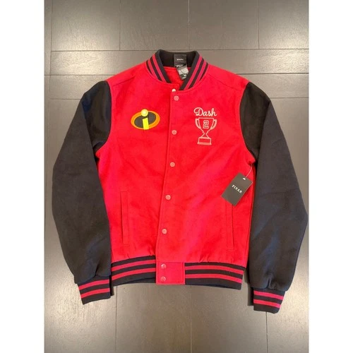 NWT Disney Pixar Incredibles Dash Mens XS Varsity Jacket Red - product listing photo