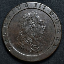 1797 Great Britain, George III, AE Twopence "Cartwheel", Soho Mint, S.3776