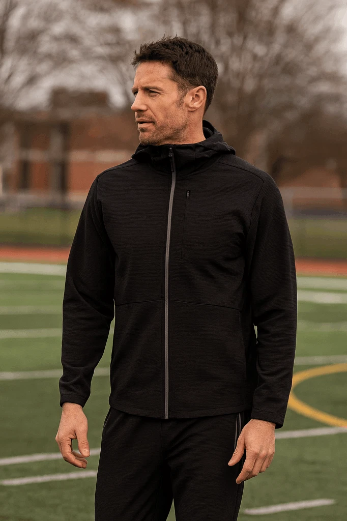 VRST Men’s Cold Weather Performance Hooded Jacket Wind & Water Resistant Black L