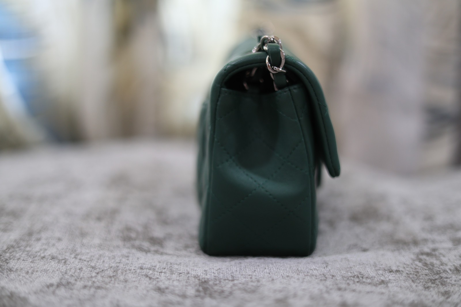 Authentic Chanel Classic Mini Rectangular Flap Gr… - image 4