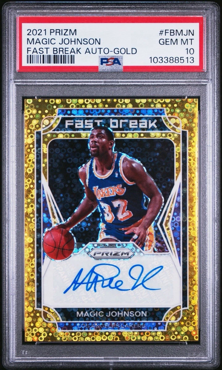 Panini Magic Johnson Basketball Autographed Sports Trading Cards