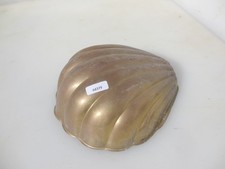 Vintage Brass Lamp Shade Art Deco Shell Clam Antique Light Lighting Old 7"W