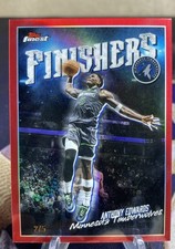 2026 Topps Finest Anthony Edwards Finishers Red Refractor /5