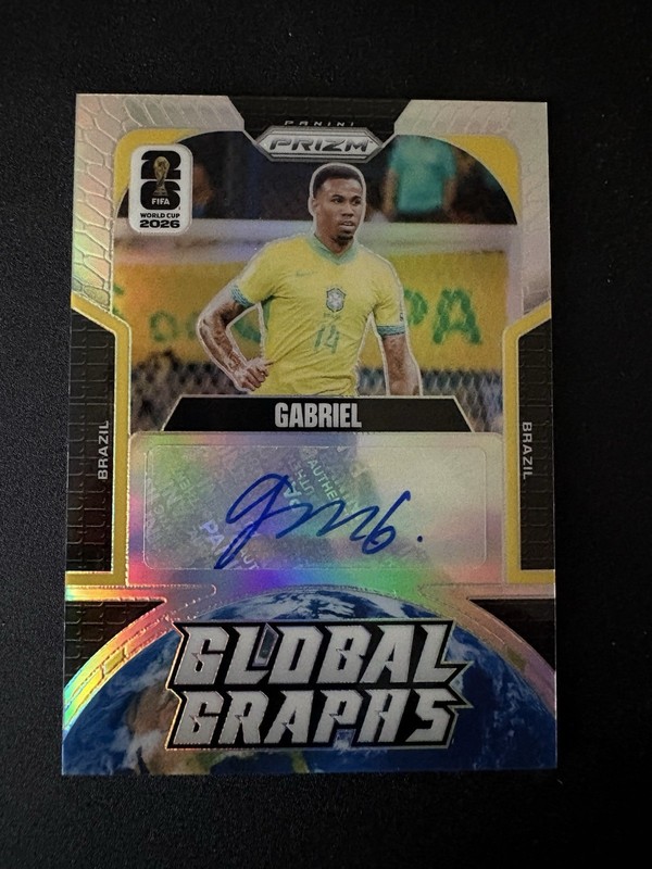 2026 Panini Prizm World Cup Brazil Gabriel Global Graphs Auto /30