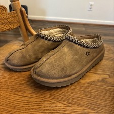 UGG Tasman II Kids Suede Shearling Lined Mule Slipper Brown US 6