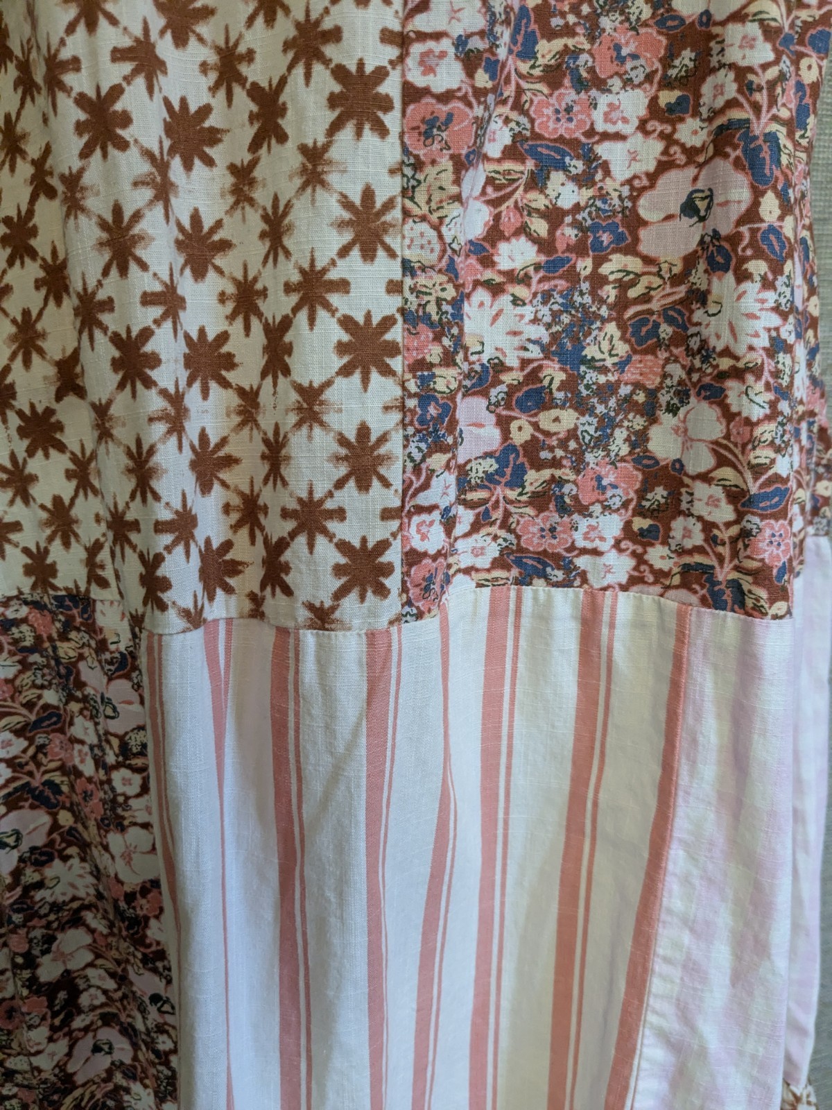 Universal Thread Gingham Floral Patchwork Tiered … - image 6