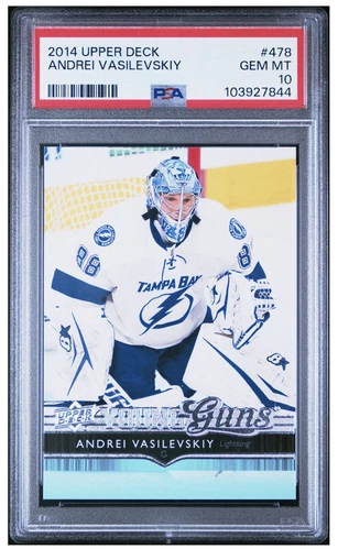 2014-15 Upper Deck Andrei Vasilevskiy Young Guns #478 Rookie PSA 10 Gem Mint