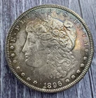 1896 Morgan Silver Dollar $1 – 90% Silver U.S. Coin - Nice Rainbow Toning.