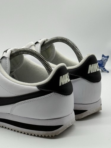 (2019) Nike Cortez Basic Leather OG Trainers - White Black - UK 7.5 (819719-100) - Picture 5 of 17