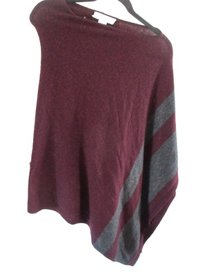 Celeste Poncho Sweater Womens One Size Wool Cashmere Asymmetrical Soft Cozy
