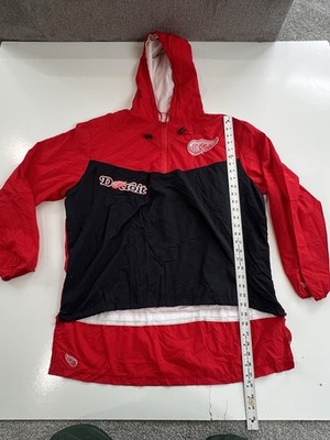 Vintage Detroit Red Wings DeLong Mens Large Spring Jacket NHL Hockey USA
