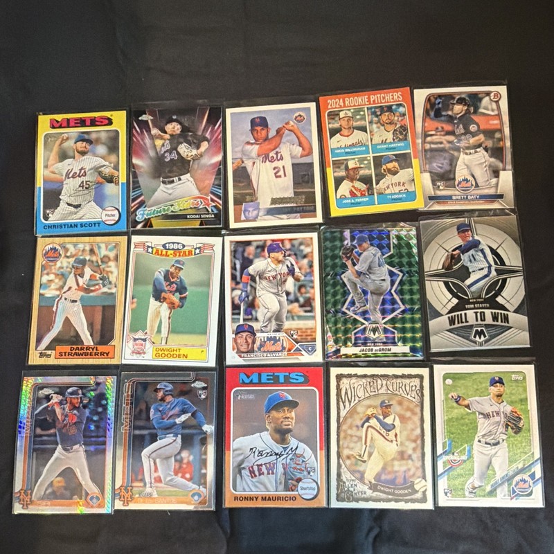 New York Mets 30-card lot  rookies/inserts Senga Gooden Strawberry