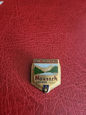  Alte Anstecknadel Hutnadel Wandernadel Brosche Maunach Achensee Tirol Selten