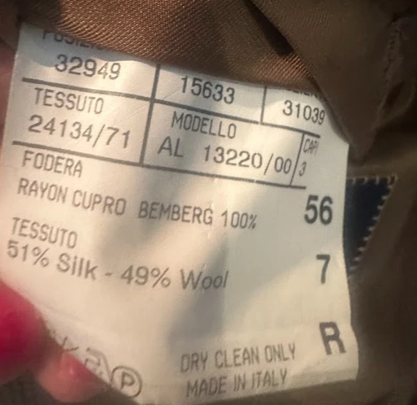 Blazer deportivo Canali para hombre marrón negro seda lana abrigo talla 56R 46R EE. UU. Italia DS36 Foto 4 de 4