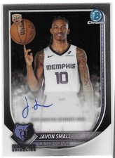 Javon Small Bowman Chrome Rookie RC Auto Memphis Grizzlies