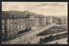 CPA Saargemünd /Lothringen, Kaiserl. Landgericht et Amtsgericht avec La Gare 