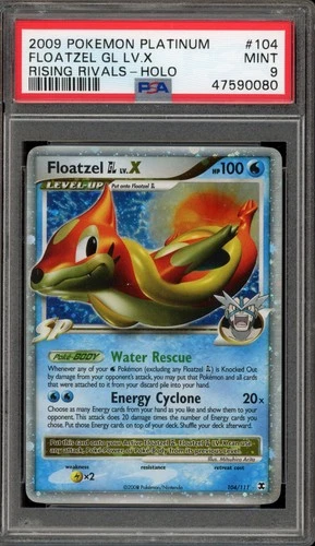 Pokemon Floatzel GL Lv.X Rising Rivals Holo Ultra Rare #104 PSA 9 Mint