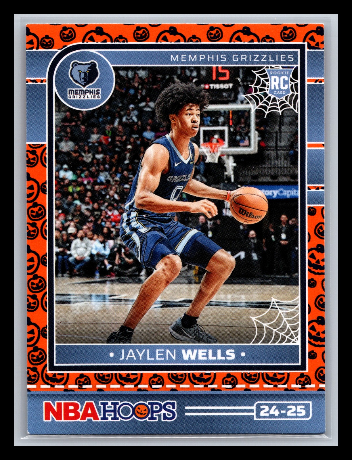 Jaylen Wells Rookie Memphis Grizzlies 2024-25 Hoops Haunted Hoops #272 Orange