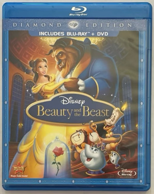 Beauty and the Beast Disney Diamond Edition 3-Disc Blu-Ray DVD Combo Pack F3291