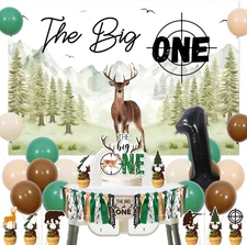 Deer Hunting Theme 1St Birthday Party Decorations - the Big One Backdrop, High C