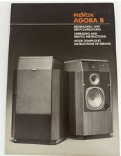 Original Bedienungsanleitung Revox Agora B Operating Instructions Mode d‘emploi
