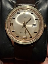 Timex Marlin 1971 Gold Tone Mens Vintage 1970...