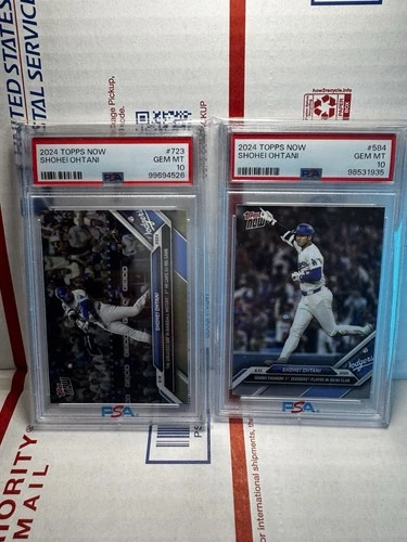 2024 Topps Now - Shohei Ohtani PSA 10 40/40 and 50/50 club