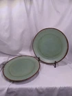 Frankoma 2-Piece Westwind Woodland Moss Blue Dinner Plates 10 1/4”