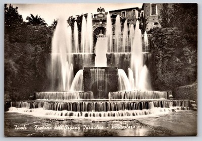 Italy RPPC Tivoli Fountain Fontana Dell Organo Idraulico Particolare Postcard