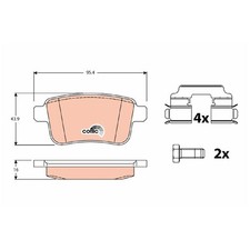 Satz Bremsbeläge Bremsklötze hinten für Renault Kangoo KC0/1 BE KW0/1 | 24218