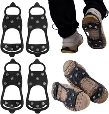 8 Spikes Walk Traction Cleats, Ice Snow Crampons for Shoes, Anti Slip Gripper