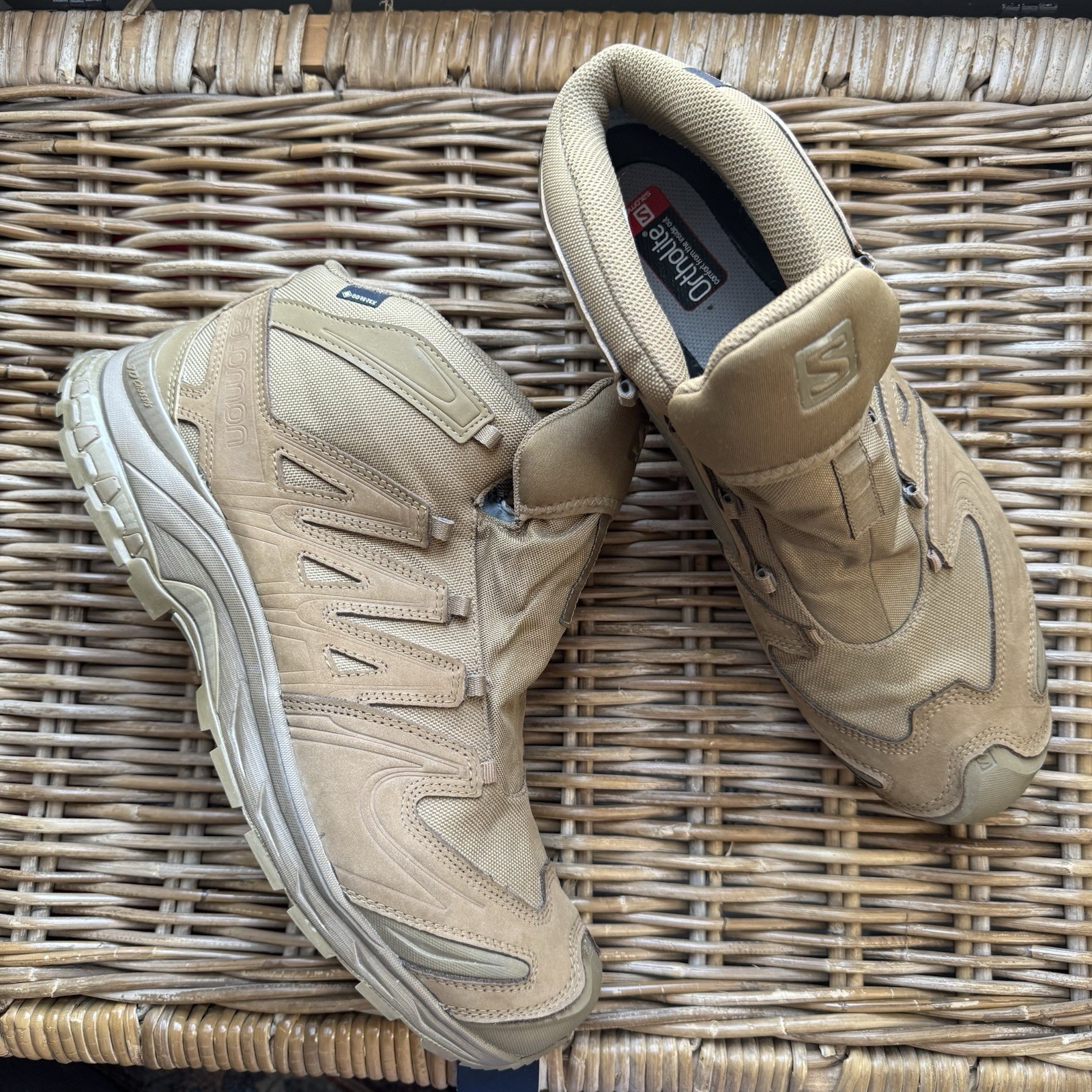 Stivali da trekking tattici Salomon XA Forces Mid da uomo 15 beige Gore Tex