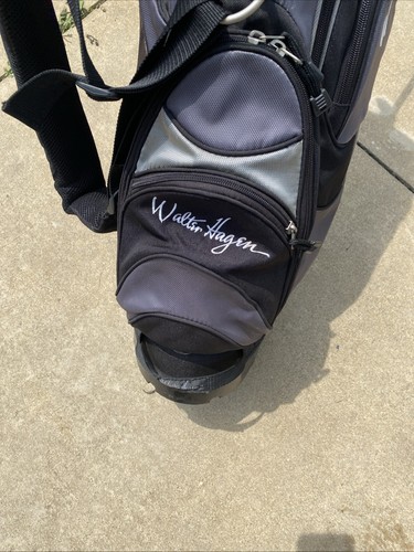 Walter Hagen Golf Bag With Stand 7 Way 6 Pockets - Black And Gray - Picture 6 of 13
