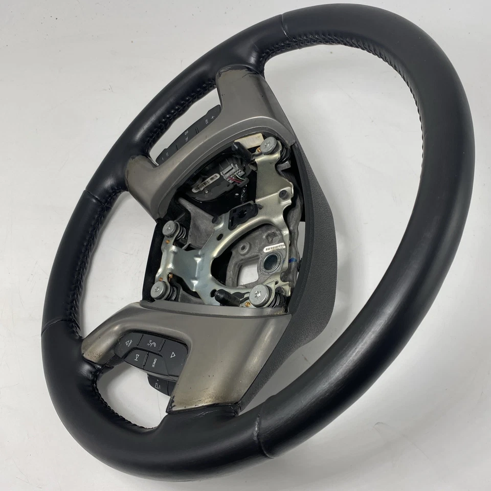 Chevrolet GMC Tahoe Yukon silverado Steering Wheel Black Ebony leather 07-14 oem - Image 2 of 4