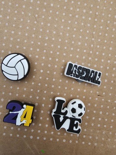 Lot Of 30 Croc Shoe Rubber Charm Pins Sports, Basketball, Football, Baseball Etc - Picture 13 of 14