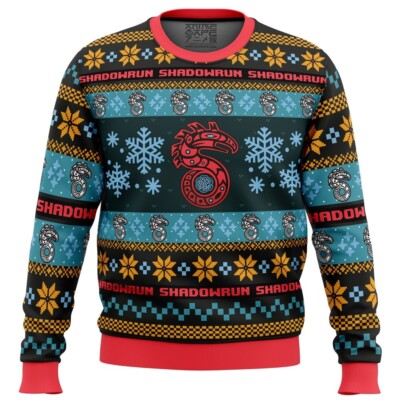 Shadowrun Board Games Christmas Ugly Sweater Festive Gift for Gamers