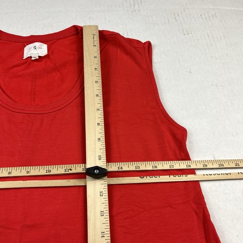 Lou & Grey Signature Soft Knit Muscle Tank Top Red Shirt Short Sleeve Size SMALL - Picture 7 of 10