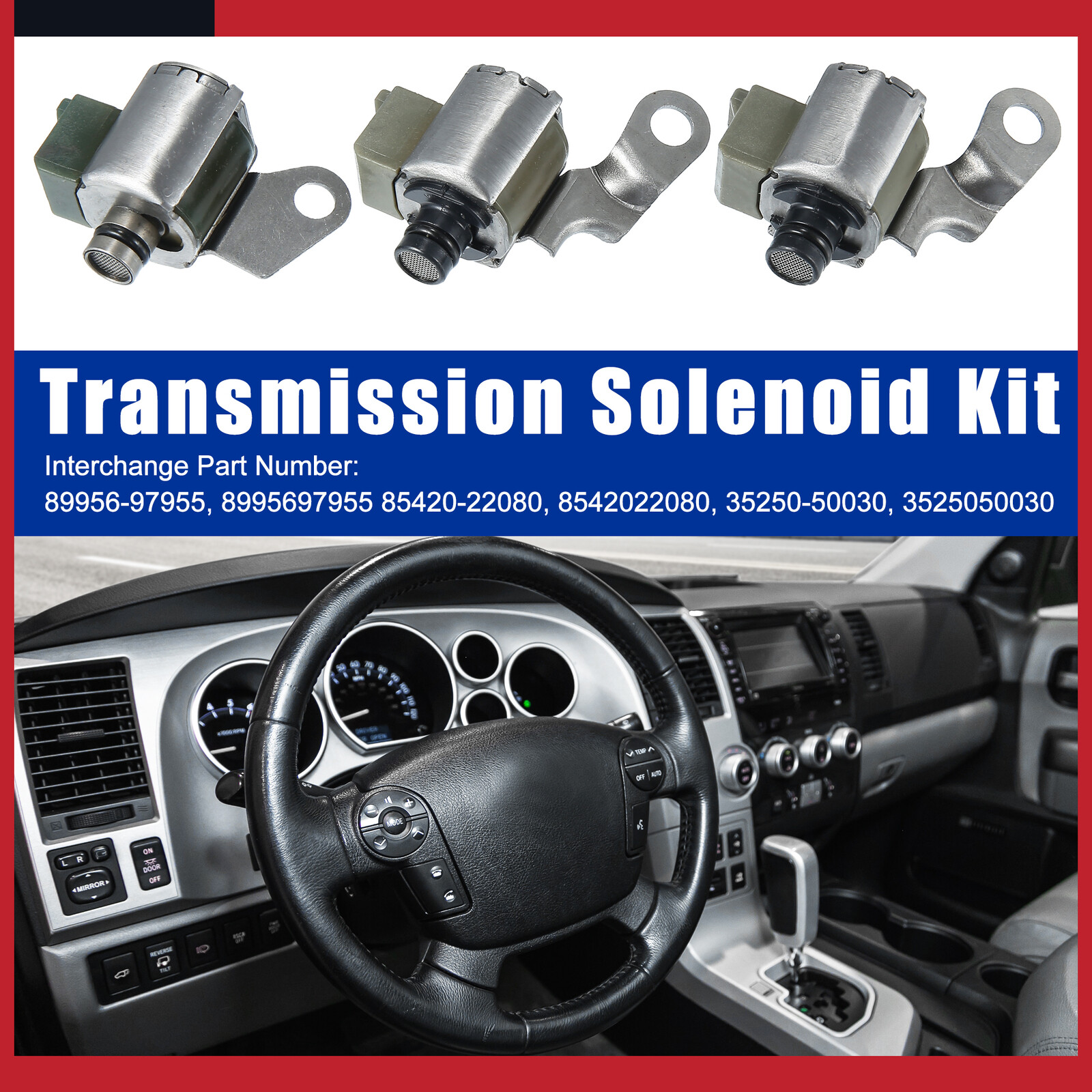 3PCS For Toyota A340E A340F Transmission Solenoid Shift Lock Up Kit TCC